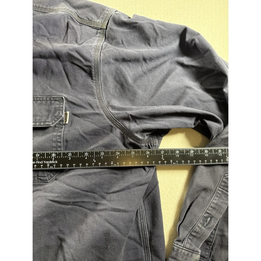 Carhartt FRS160 DNY Navy Flame Resistant Long Sleeve Work Shirt Size 2XL - Picture 12 of 12